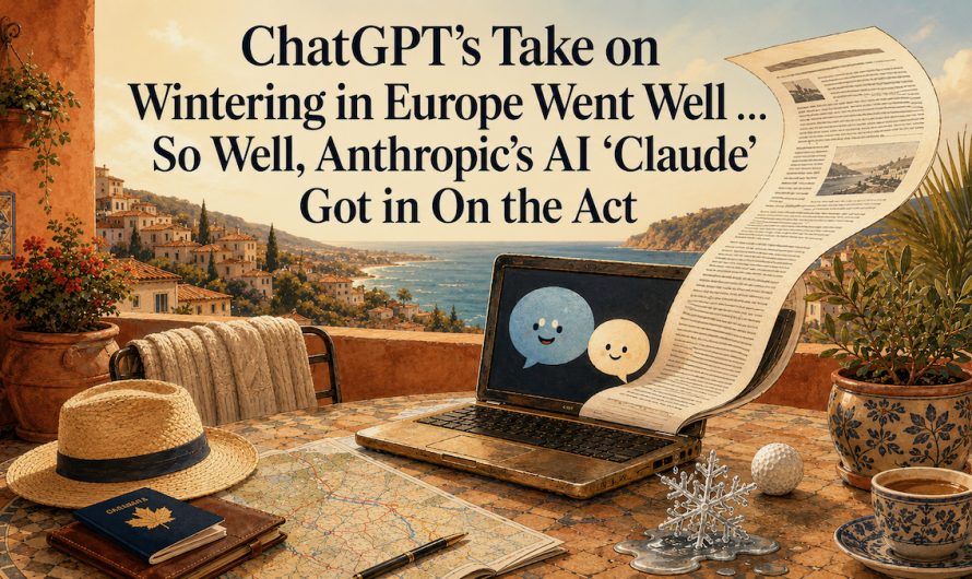 ChatGPT’s Take on Wintering in Europe Went Well … So Well, Anthropic’s AI “Claude” Got in On the Act